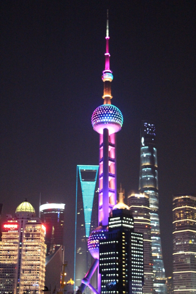 Shanghai, Oriental Pearl Radio & Television Tower, at Night