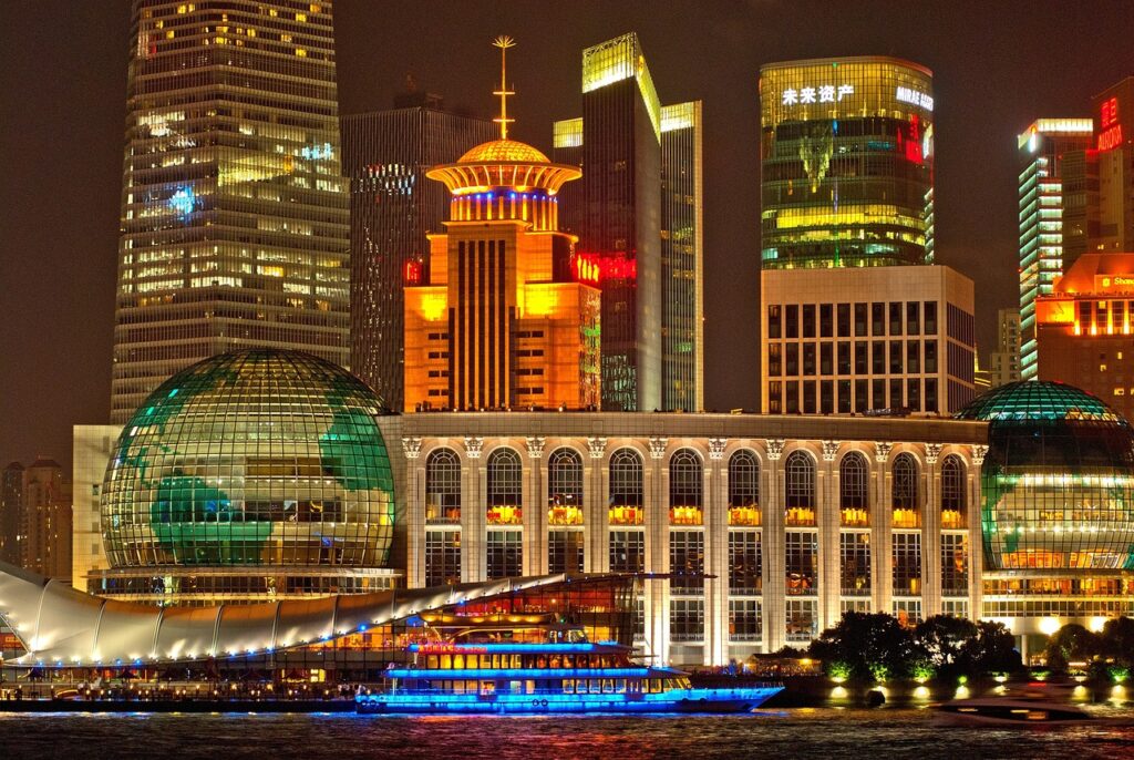 Shanghai Night View, Illuminated, City